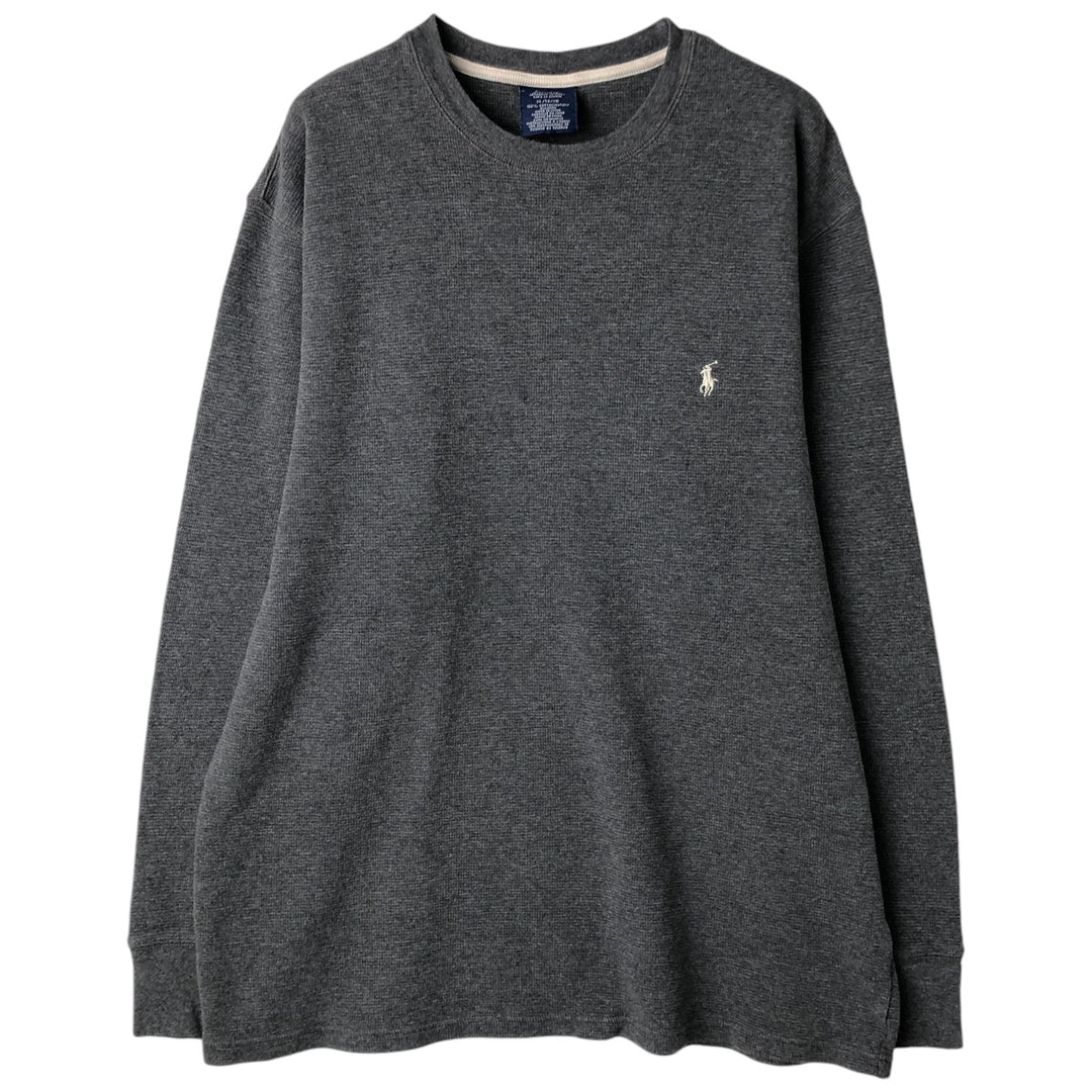 Ralph Lauren POLO RALPH LAUREN SLEEPWEAR Thermal Long T-Shirt, Men's XL cotton gray type Vintage Second Hand