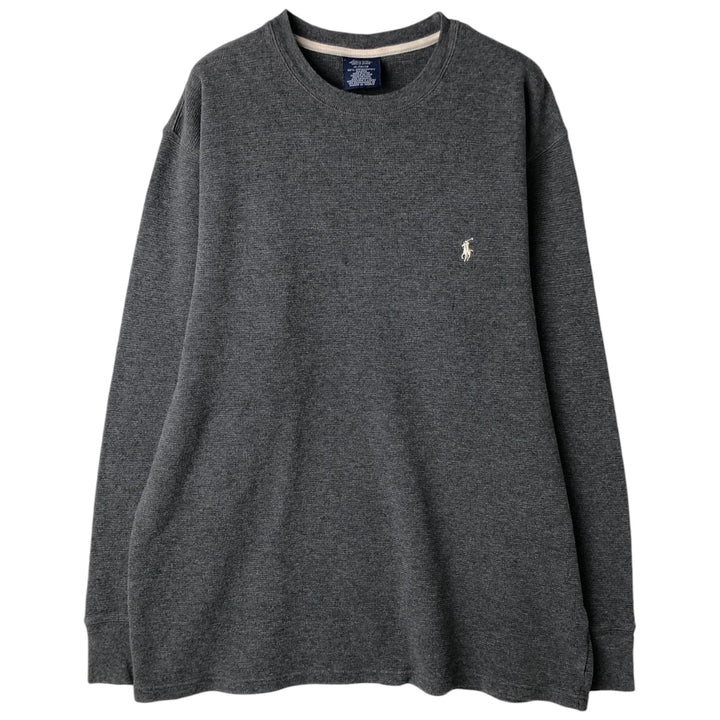 Ralph Lauren POLO RALPH LAUREN SLEEPWEAR Thermal Long T-Shirt, Men's XL cotton gray type Vintage Second Hand