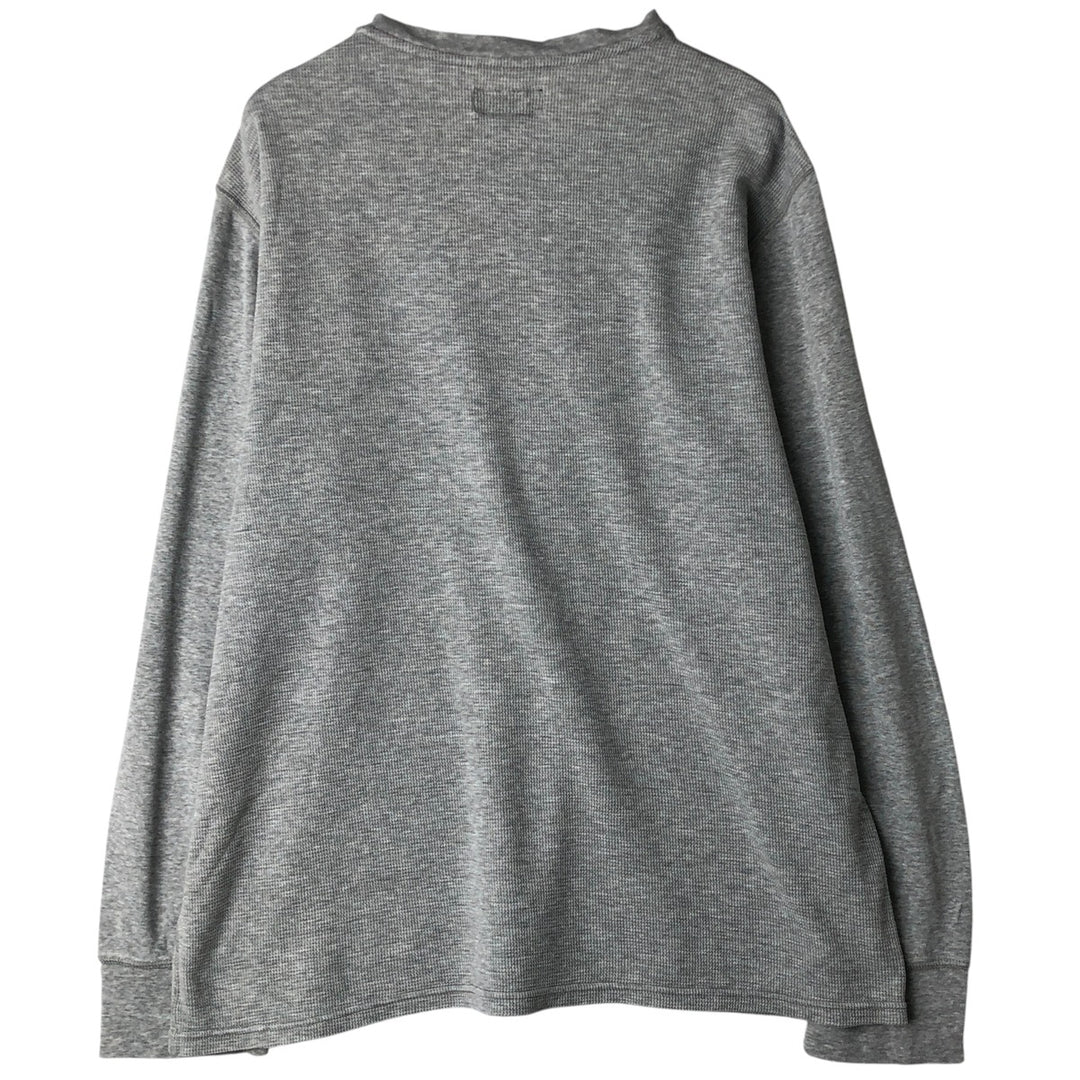 Ralph Lauren POLO RALPH LAUREN Thermal Long T-shirt, Honeycomb, Men's XL cotton gray type Vintage Second Hand