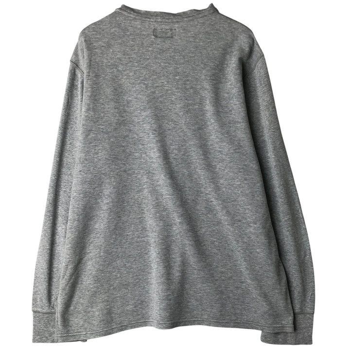 Ralph Lauren POLO RALPH LAUREN Thermal Long T-shirt, Honeycomb, Men's XL cotton gray type Vintage Second Hand