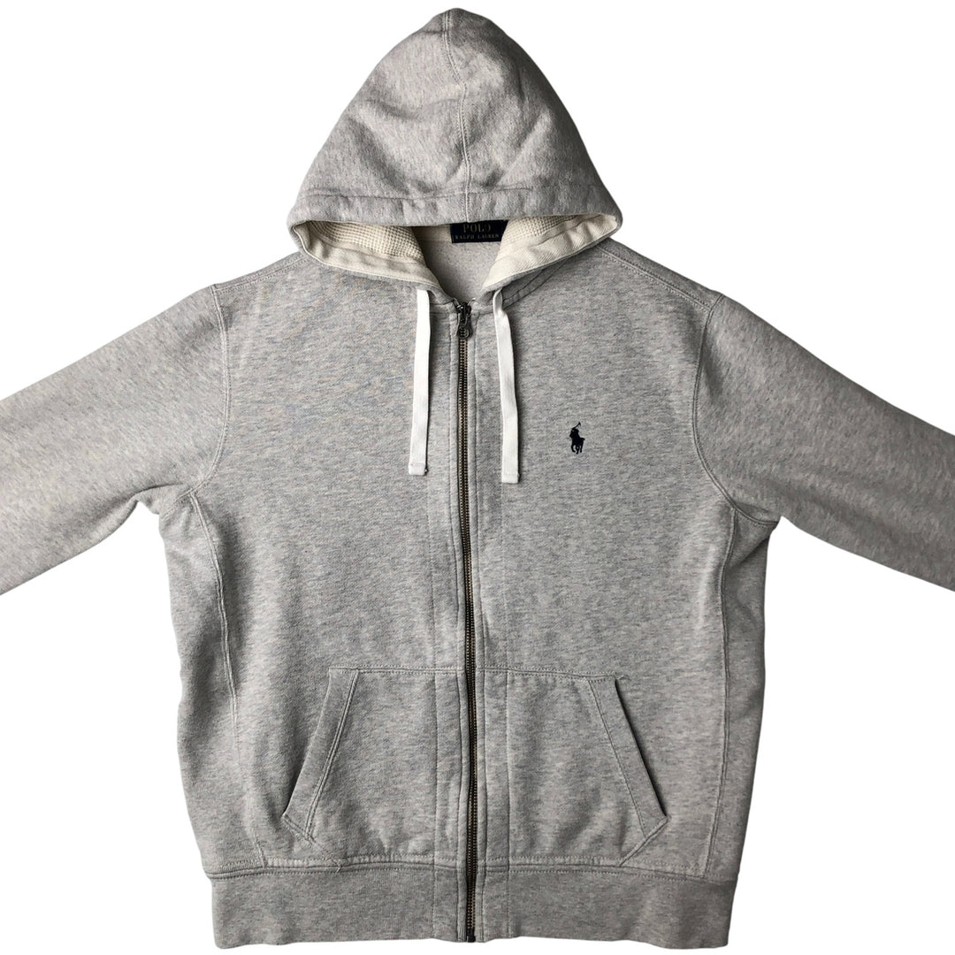 Ralph Lauren POLO RALPH LAUREN Sweat Full Zip Hoodie Men's L size cotton gray type Vintage Second Hand
