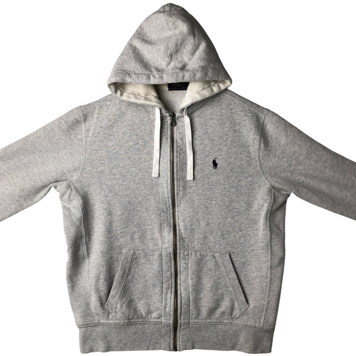 Ralph Lauren POLO RALPH LAUREN Sweat Full Zip Hoodie Men's L size cotton gray type Vintage Second Hand