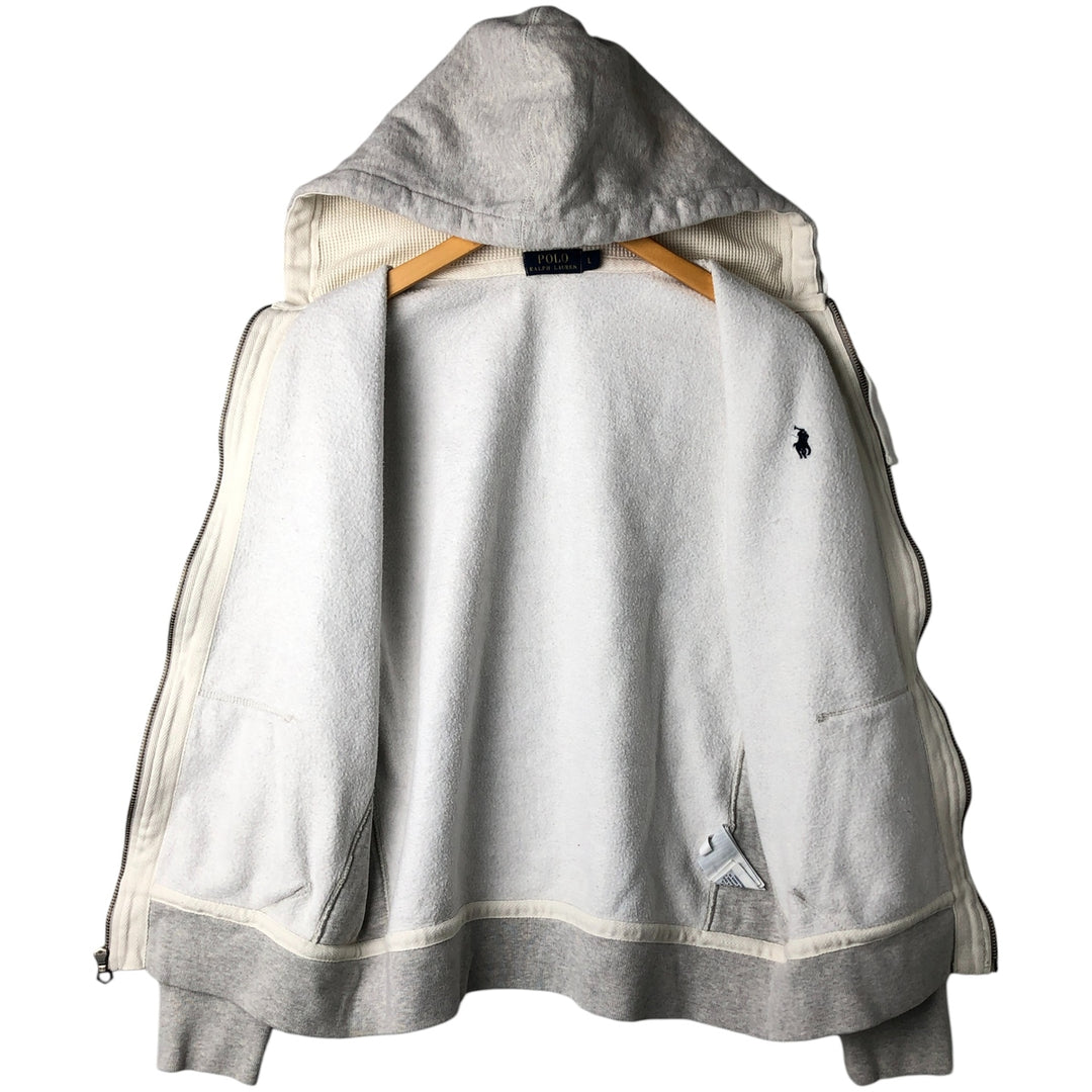Ralph Lauren POLO RALPH LAUREN Sweat Full Zip Hoodie Men's L size cotton gray type Vintage Second Hand