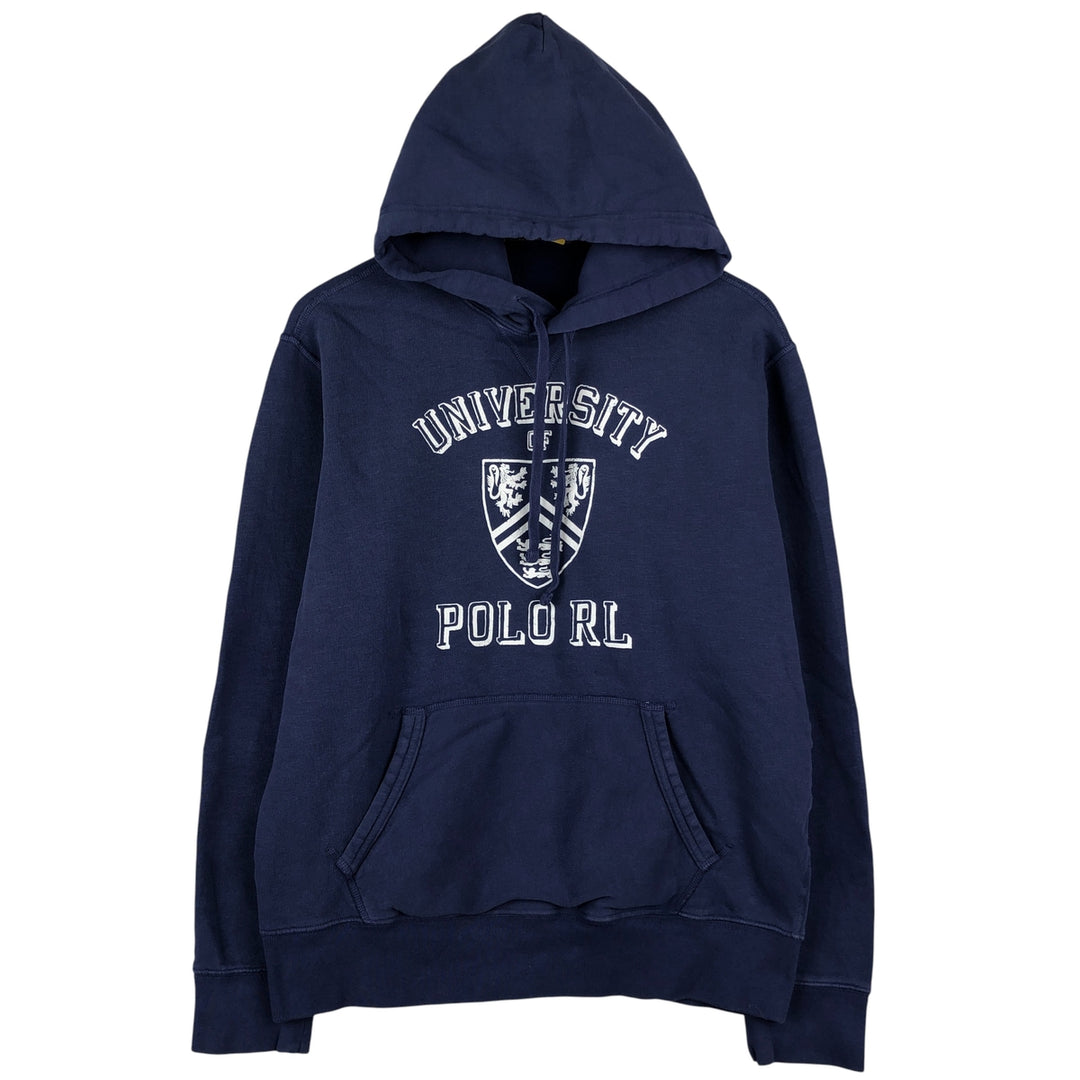 Ralph Lauren POLO RALPH LAUREN Sweatshirt pullover hoodie, men's size M cotton Navy blue Vintage Second Hand
