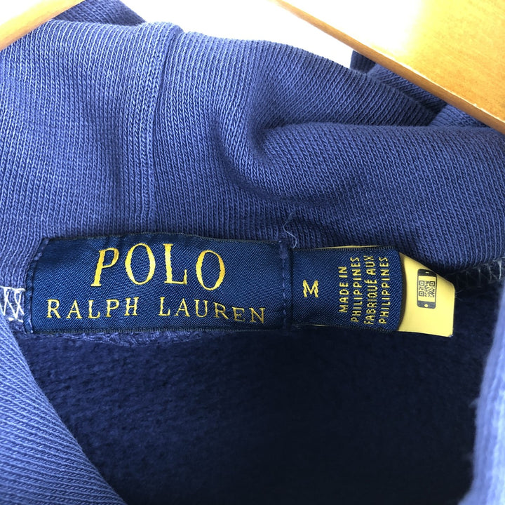 Ralph Lauren POLO RALPH LAUREN Sweatshirt pullover hoodie, men's size M cotton Navy blue Vintage Second Hand