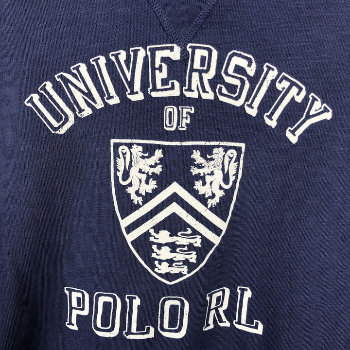 Ralph Lauren POLO RALPH LAUREN Sweatshirt pullover hoodie, men's size M cotton Navy blue Vintage Second Hand