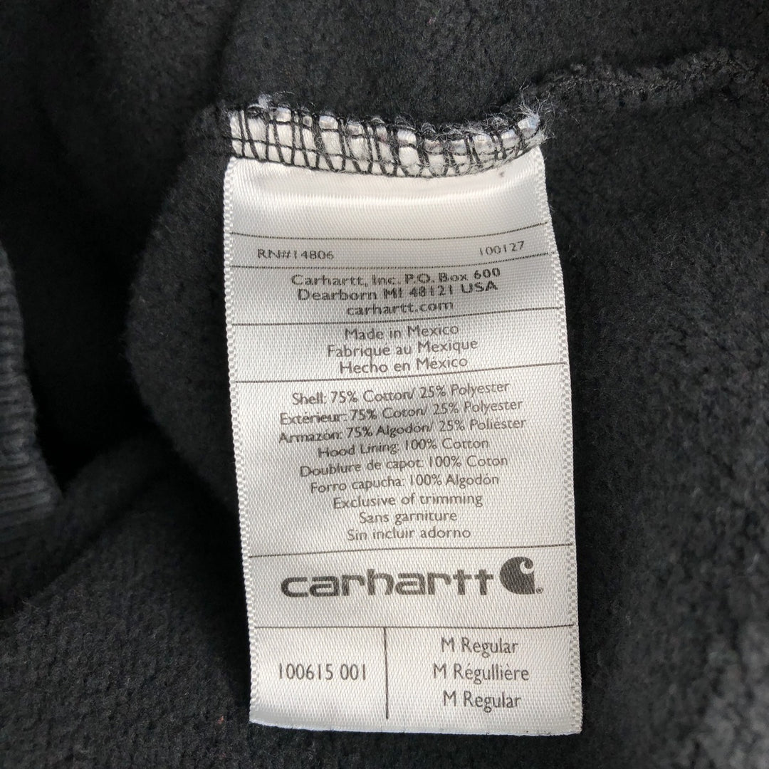 Carhartt Sweat Pullover Hoodie, Men's M Size cotton black type Vintage Second Hand