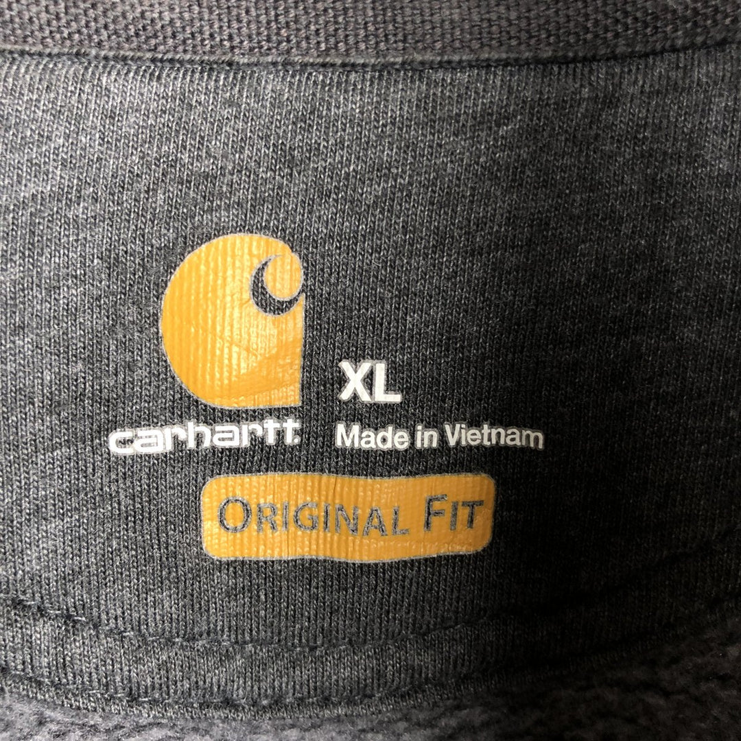Carhartt ORIGINAL FIT sweatshirt pullover hoodie, men's XL size cotton Charcoal Vintage Second Hand