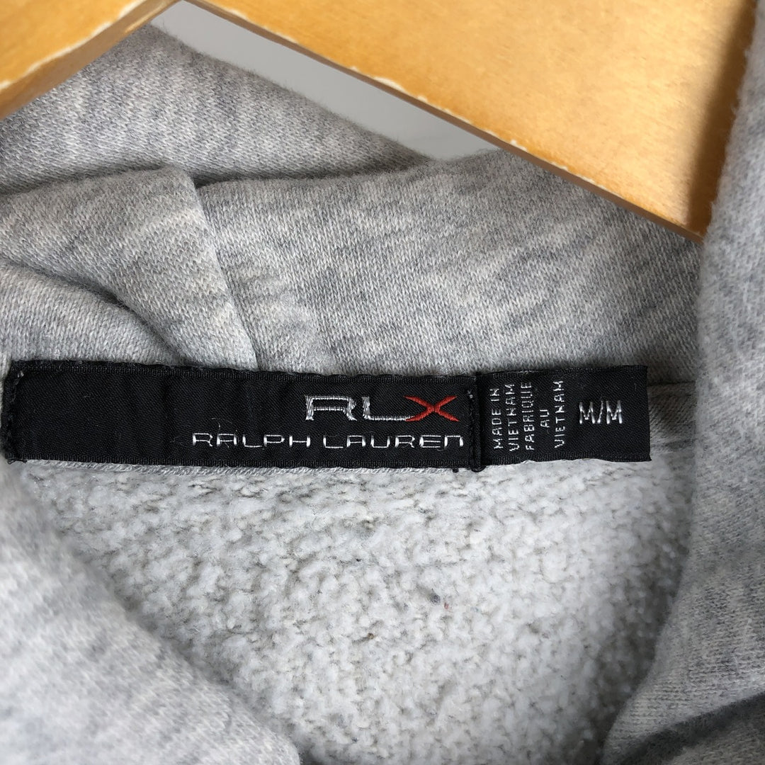 Ralph Lauren RLX sweatshirt pullover hoodie, men's size M unclear gray type Vintage Second Hand