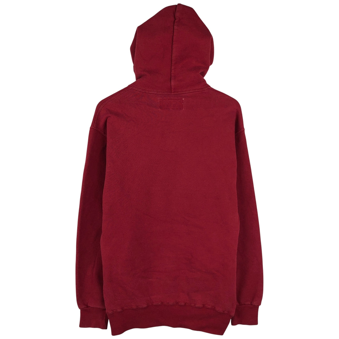 Vintage LLBean Russell Half-Button Hoodie from the 1980s-1990s, Made in USA, Men's XL cotton red type Vintage Second Hand