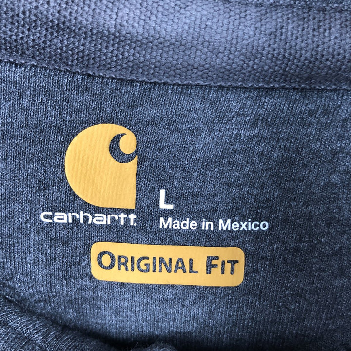 Carhartt ORIGINAL FIT sweatshirt pullover hoodie, men's size L cotton gray type Vintage Second Hand