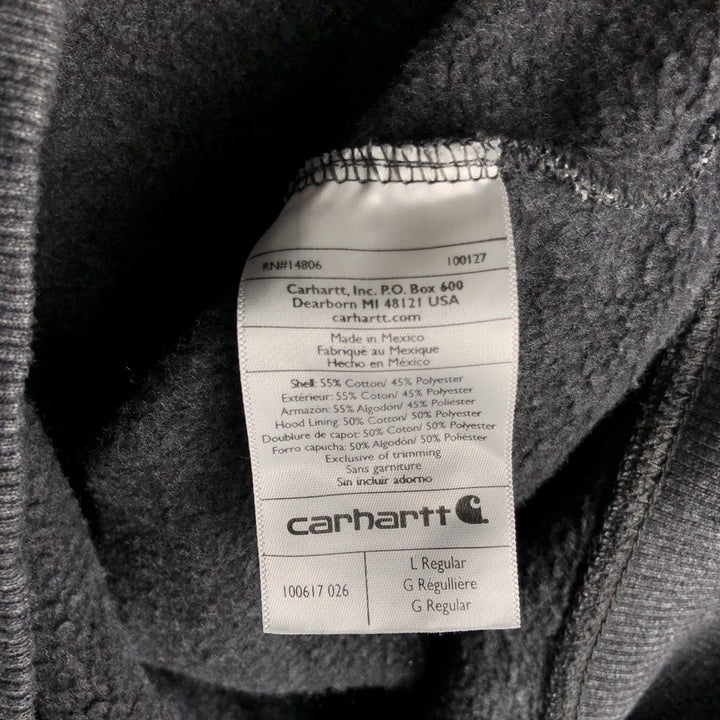 Carhartt ORIGINAL FIT sweatshirt pullover hoodie, men's size L cotton gray type Vintage Second Hand