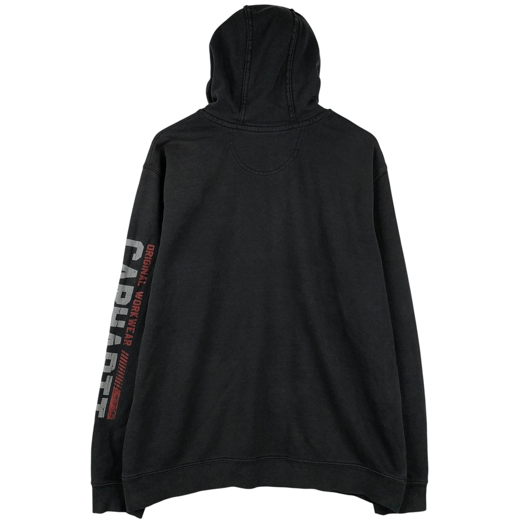 Carhartt ORIGINAL FIT sweatshirt pullover hoodie, men's size L cotton black type Vintage Second Hand