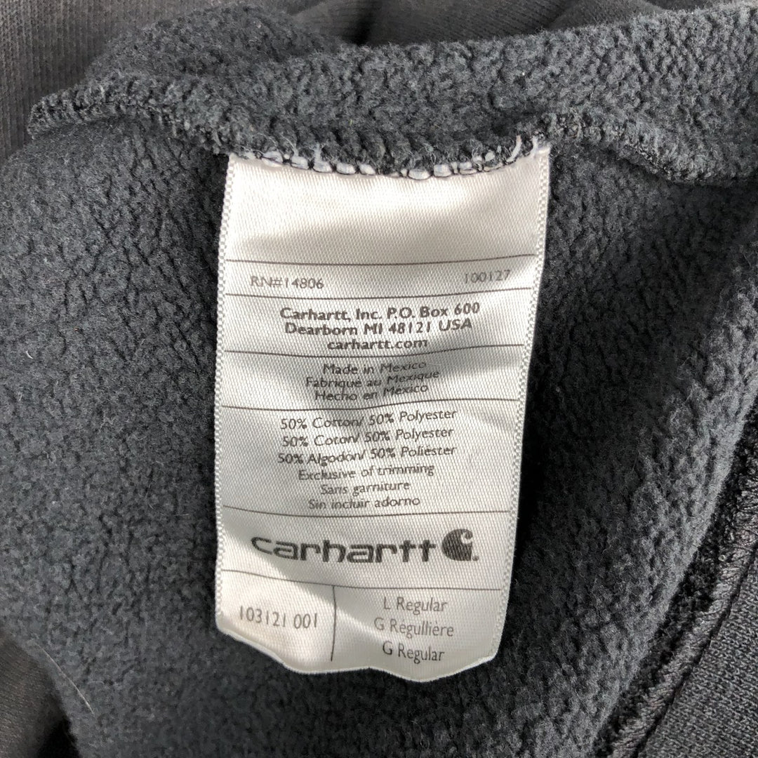Carhartt ORIGINAL FIT sweatshirt pullover hoodie, men's size L cotton black type Vintage Second Hand