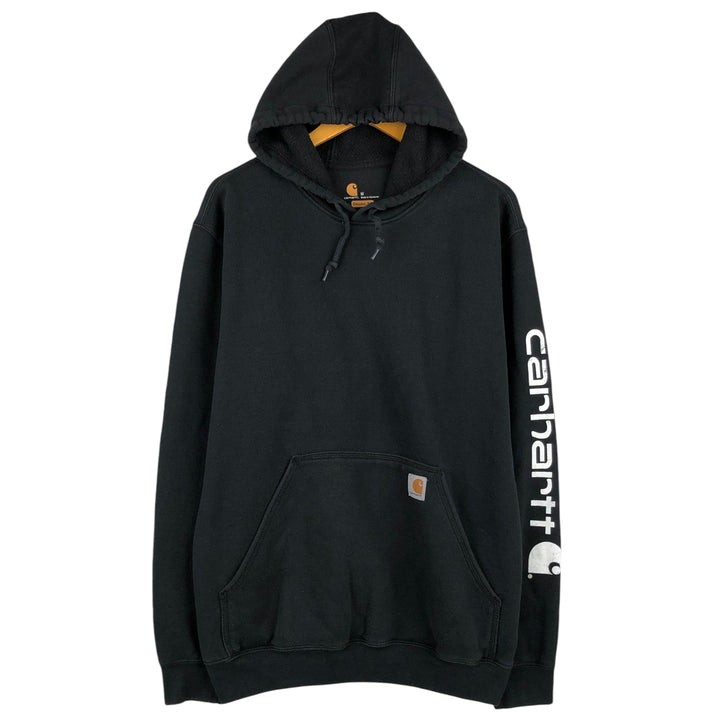 Carhartt ORIGINAL FIT sweatshirt pullover hoodie, men's size M cotton black type Vintage Second Hand