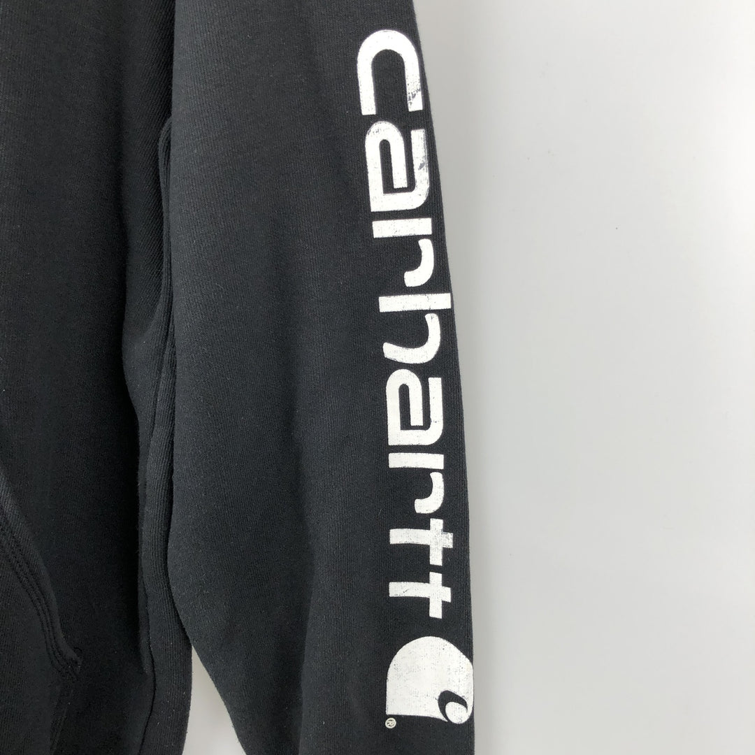 Carhartt ORIGINAL FIT sweatshirt pullover hoodie, men's size M cotton black type Vintage Second Hand