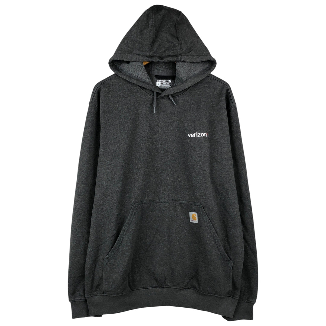 Carhartt Loose Fit Advertising Sweatshirt Pullover Hoodie, Men's Size L cotton gray type Vintage Second Hand