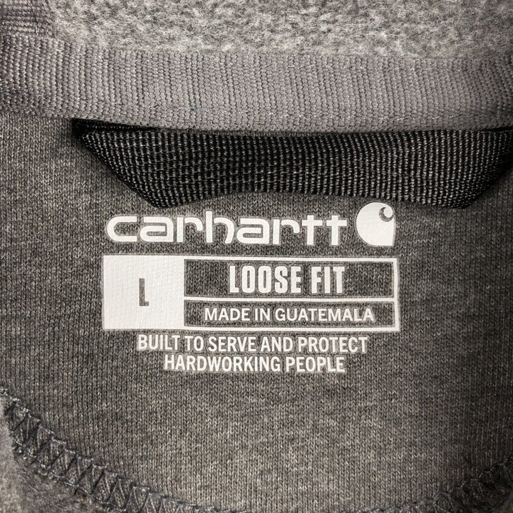 Carhartt Loose Fit Advertising Sweatshirt Pullover Hoodie, Men's Size L cotton gray type Vintage Second Hand