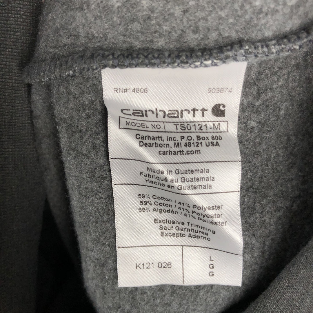 Carhartt Loose Fit Advertising Sweatshirt Pullover Hoodie, Men's Size L cotton gray type Vintage Second Hand