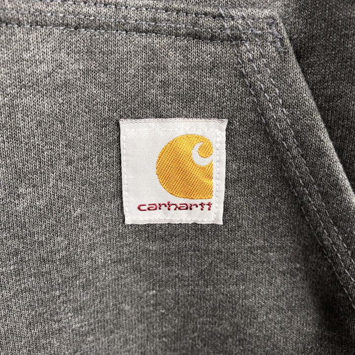 Carhartt Loose Fit Advertising Sweatshirt Pullover Hoodie, Men's Size L cotton gray type Vintage Second Hand