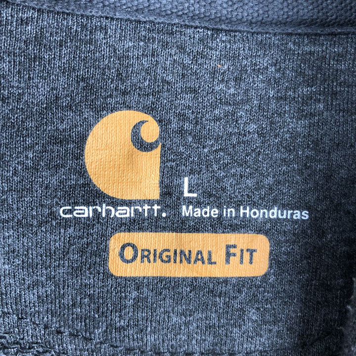 Carhartt ORIGINAL FIT sweatshirt pullover hoodie, men's size L cotton gray type Vintage Second Hand