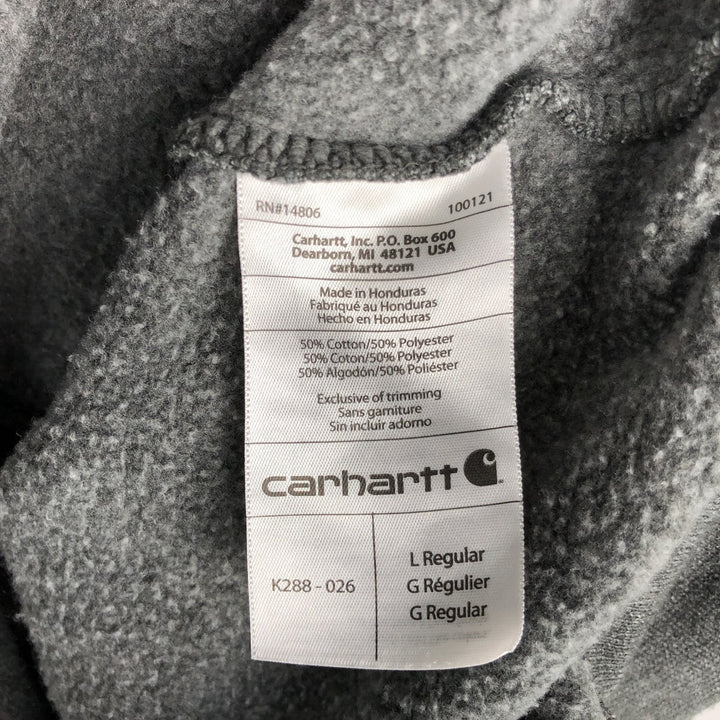 Carhartt ORIGINAL FIT sweatshirt pullover hoodie, men's size L cotton gray type Vintage Second Hand