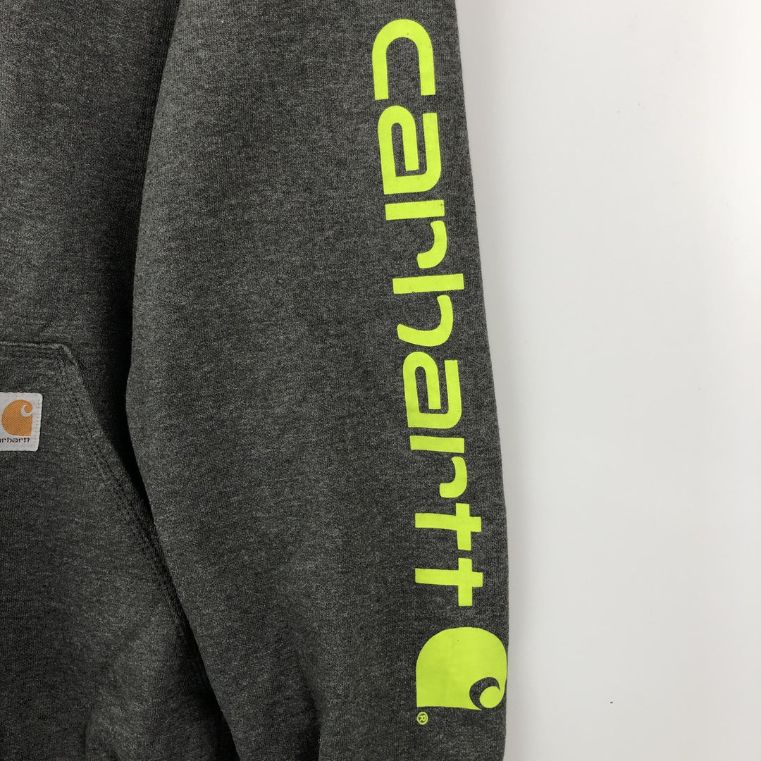 Carhartt ORIGINAL FIT sweatshirt pullover hoodie, men's size L cotton gray type Vintage Second Hand