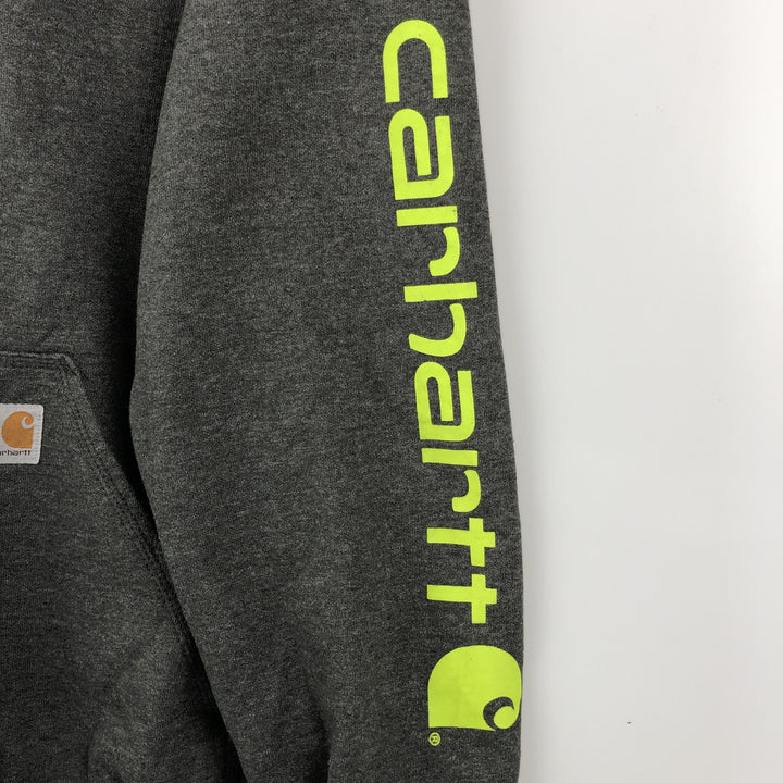 Carhartt ORIGINAL FIT sweatshirt pullover hoodie, men's size L cotton gray type Vintage Second Hand