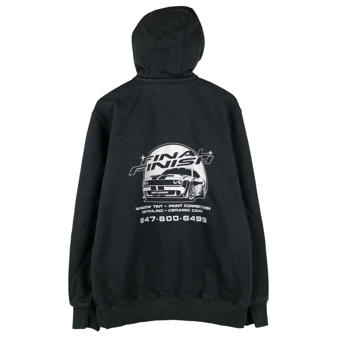 Carhartt Loose Fit Half-Zip Hoodie, Men's Size Medium cotton black type Vintage Second Hand