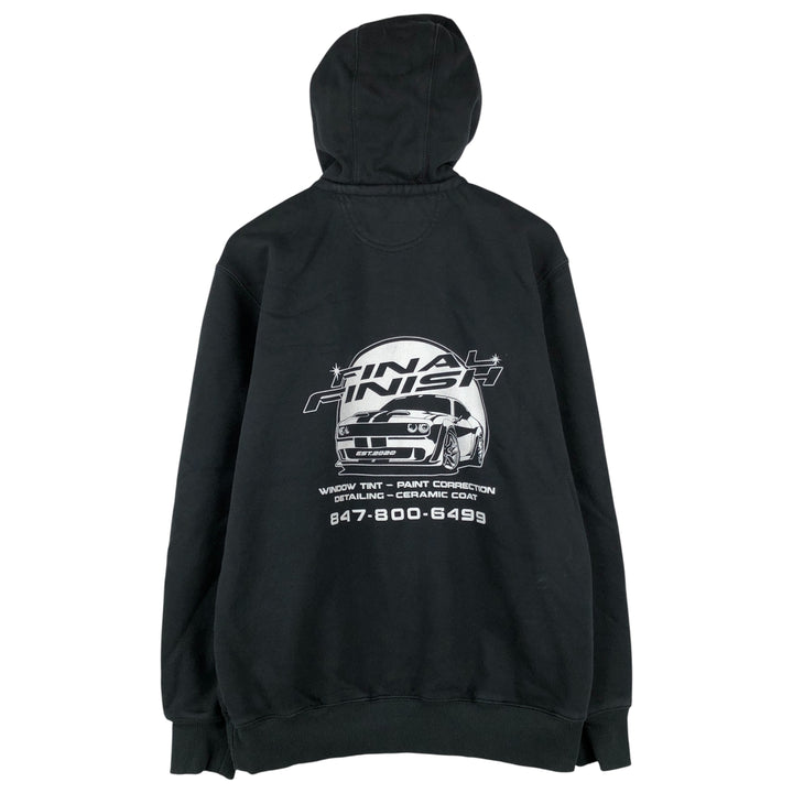 Carhartt Loose Fit Half-Zip Hoodie, Men's Size Medium cotton black type Vintage Second Hand