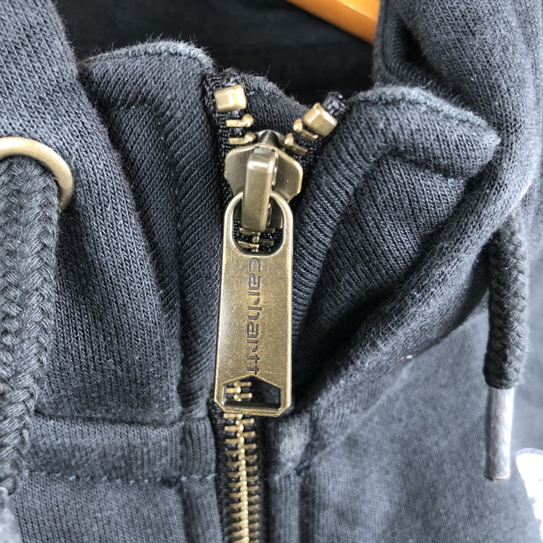 Carhartt Loose Fit Half-Zip Hoodie, Men's Size Medium cotton black type Vintage Second Hand