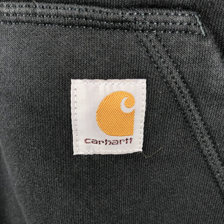 Carhartt Loose Fit Half-Zip Hoodie, Men's Size Medium cotton black type Vintage Second Hand