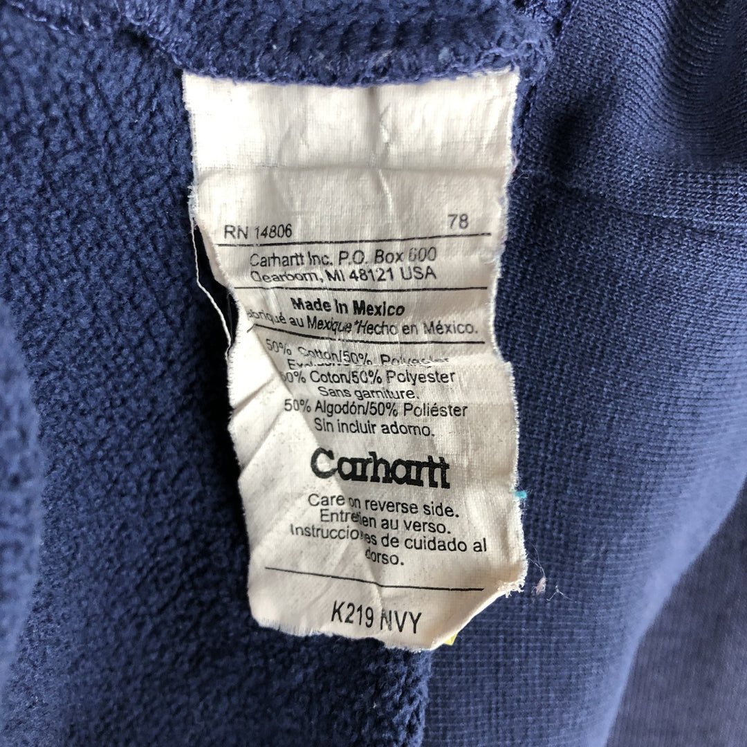 Carhartt Sweat Pullover Hoodie Men's Size L cotton navy blue type Vintage Second Hand