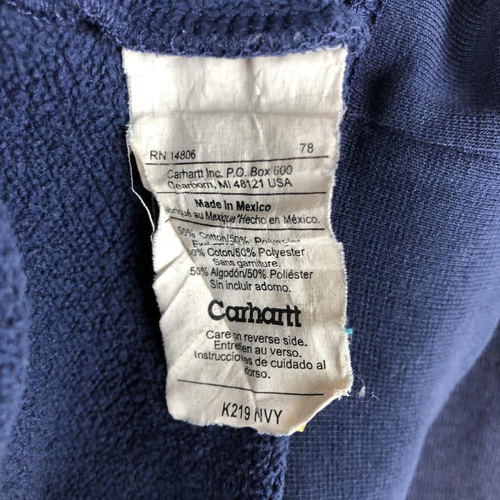 Carhartt Sweat Pullover Hoodie Men's Size L cotton navy blue type Vintage Second Hand