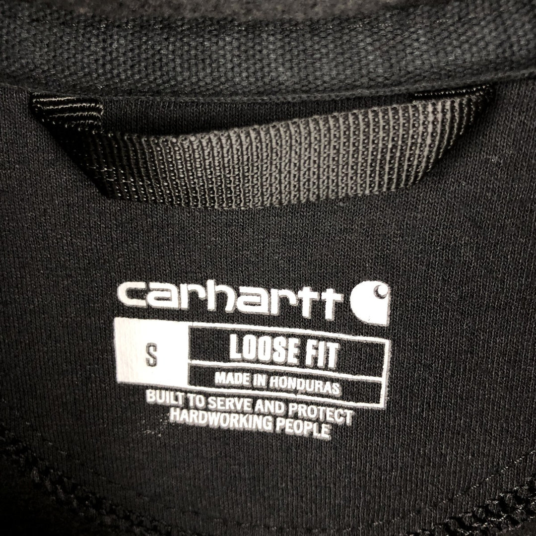 Carhartt Loose Fit Sweatshirt Pullover Hoodie, Men's Size Small cotton black type Vintage Second Hand