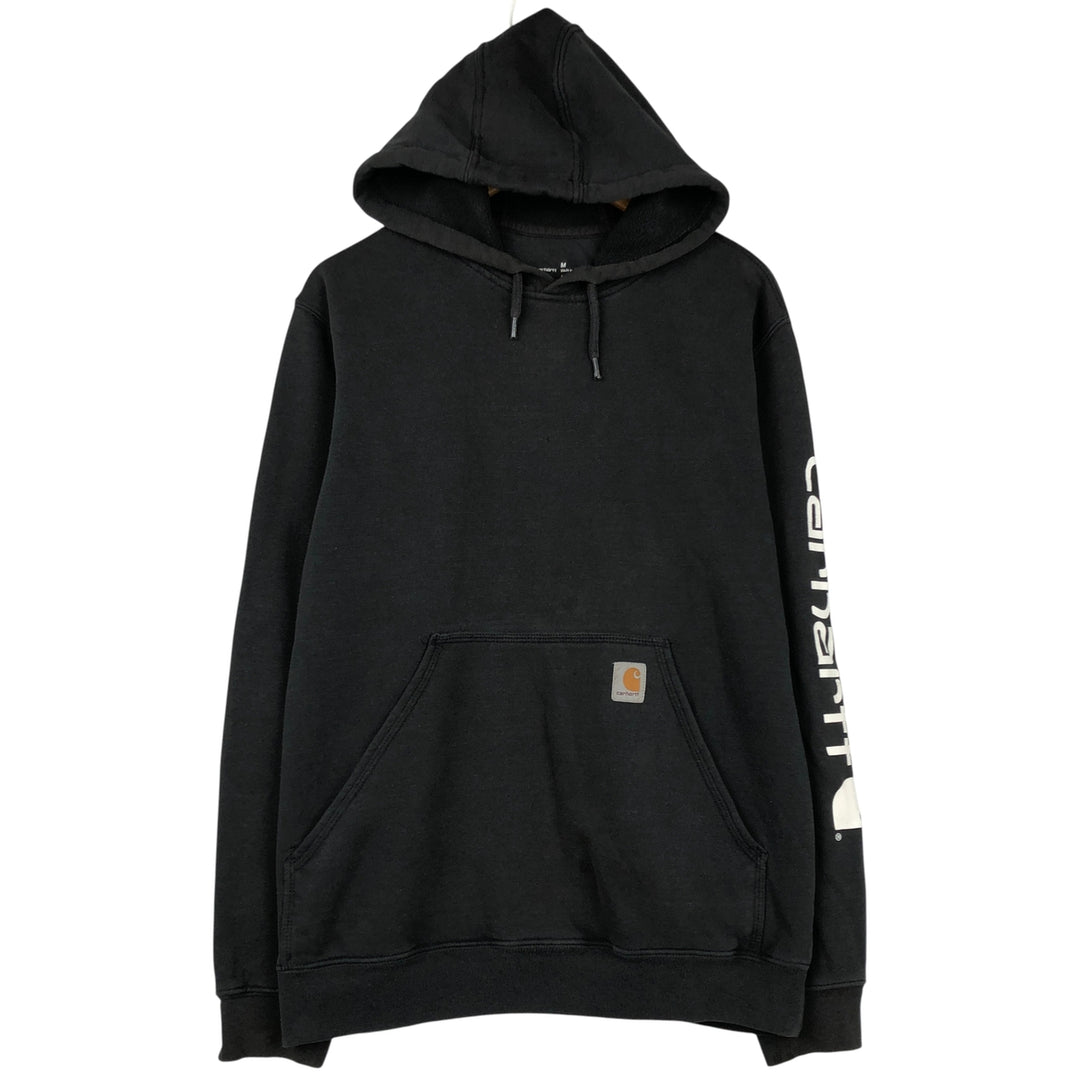 Carhartt Sweat Pullover Hoodie, Men's M Size cotton black type Vintage Second Hand