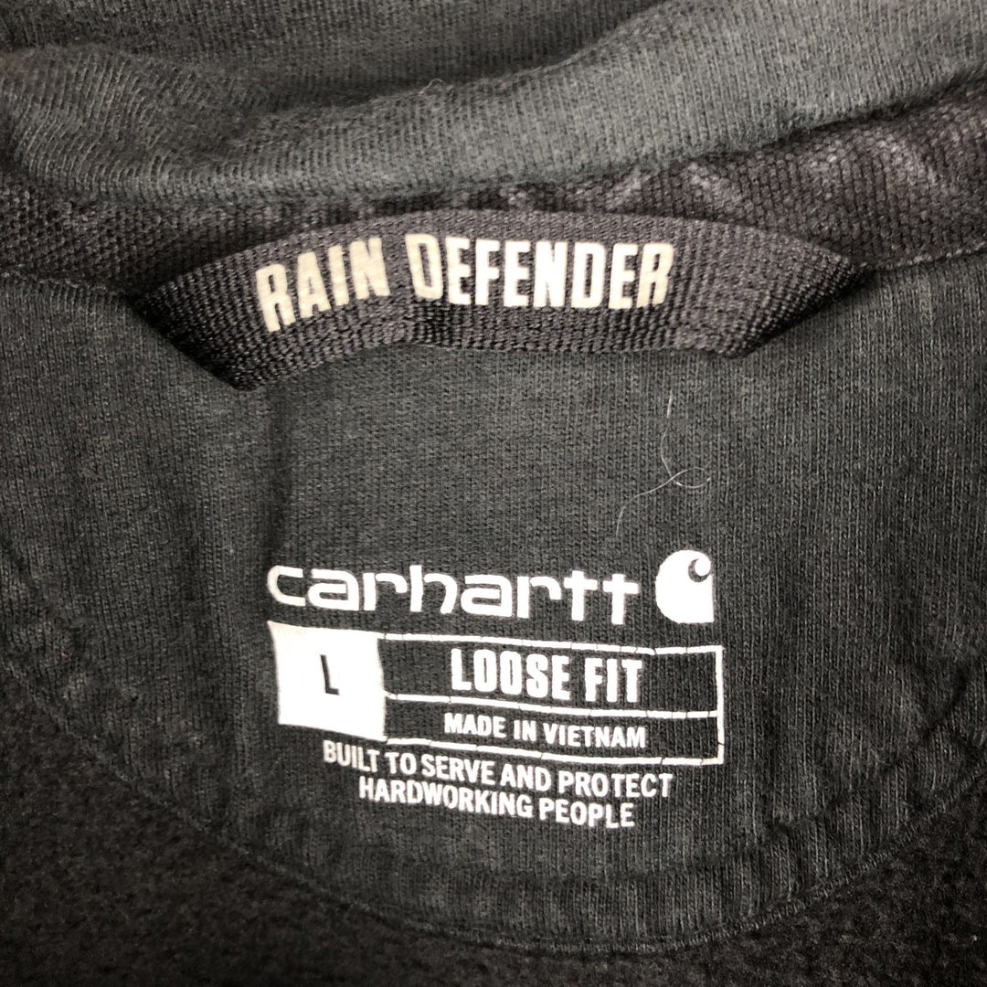 Carhartt Loose Fit Madden Mechanical Inc. Advertising Sweatshirt Pullover Hoodie, Men's Size L cotton black type Vintage Second Hand