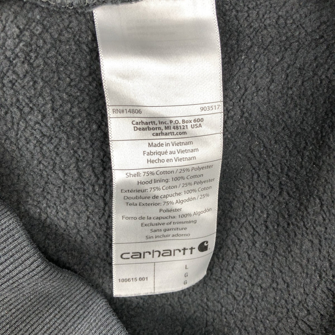 Carhartt Loose Fit Madden Mechanical Inc. Advertising Sweatshirt Pullover Hoodie, Men's Size L cotton black type Vintage Second Hand
