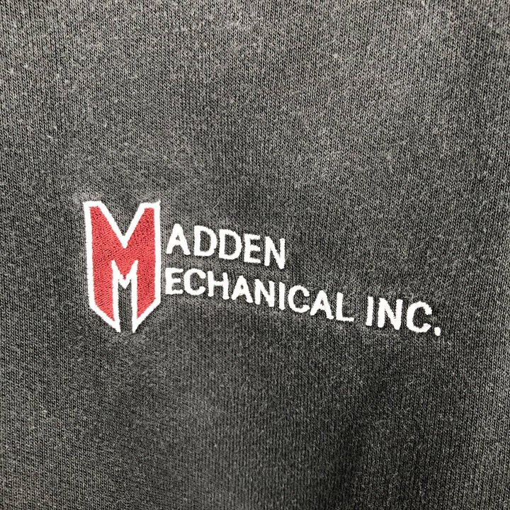 Carhartt Loose Fit Madden Mechanical Inc. Advertising Sweatshirt Pullover Hoodie, Men's Size L cotton black type Vintage Second Hand