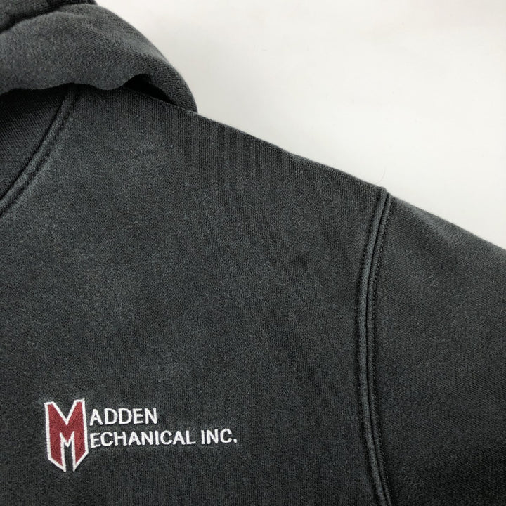 Carhartt Loose Fit Madden Mechanical Inc. Advertising Sweatshirt Pullover Hoodie, Men's Size L cotton black type Vintage Second Hand