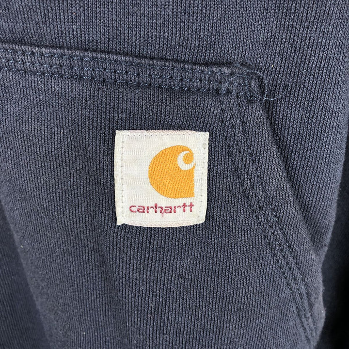 Carhartt ORIGINAL FIT sweatshirt pullover hoodie, men's size M cotton navy blue type Vintage Second Hand