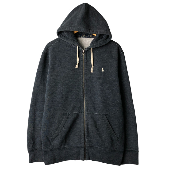 Ralph Lauren POLO RALPH LAUREN Sweat Full Zip Hoodie Men's XL cotton black type Vintage Second Hand