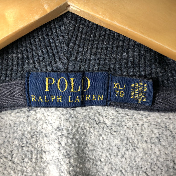 Ralph Lauren POLO RALPH LAUREN Sweat Full Zip Hoodie Men's XL cotton black type Vintage Second Hand