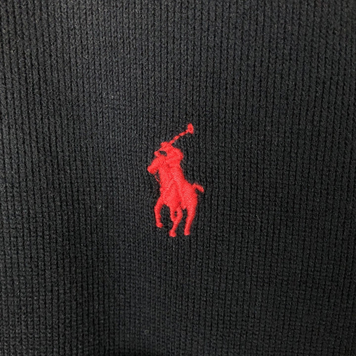 Ralph Lauren POLO by Ralph Lauren high-neck full-zip sweatshirt, men's size XL cotton black type Vintage Second Hand