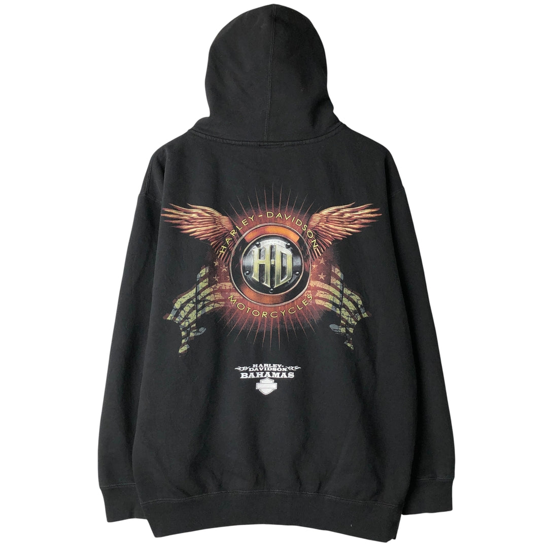 Harley-Davidson Men's Full-Zip Hoodie (XL) unclear black type Vintage Second Hand