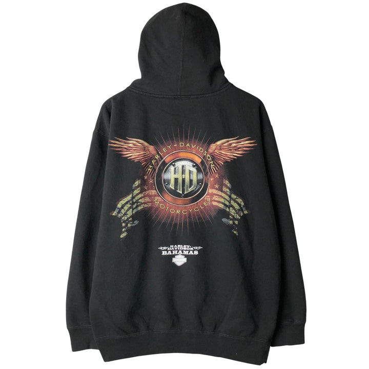 Harley-Davidson Men's Full-Zip Hoodie (XL) unclear black type Vintage Second Hand
