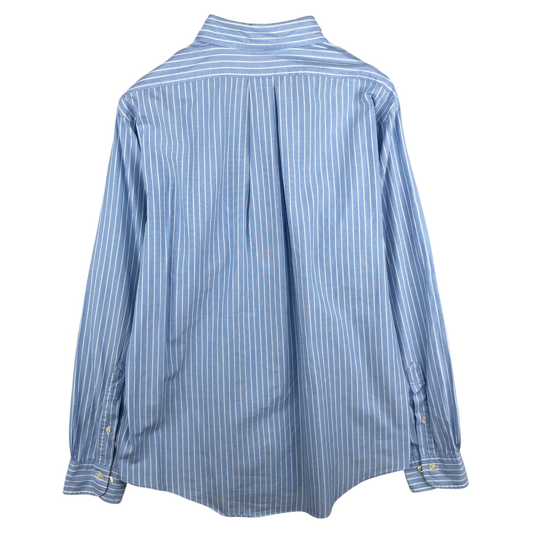 Brooks Brothers 346 Slim Fit Long Sleeve Button-Down Striped Shirt, Men's Size L cotton Blue type light blue Vintage Second Hand