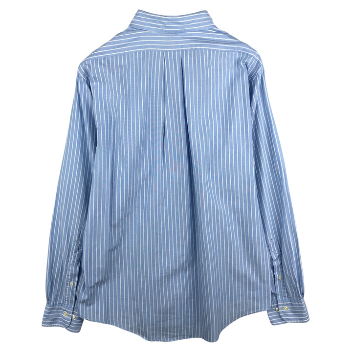 Brooks Brothers 346 Slim Fit Long Sleeve Button-Down Striped Shirt, Men's Size L cotton Blue type light blue Vintage Second Hand