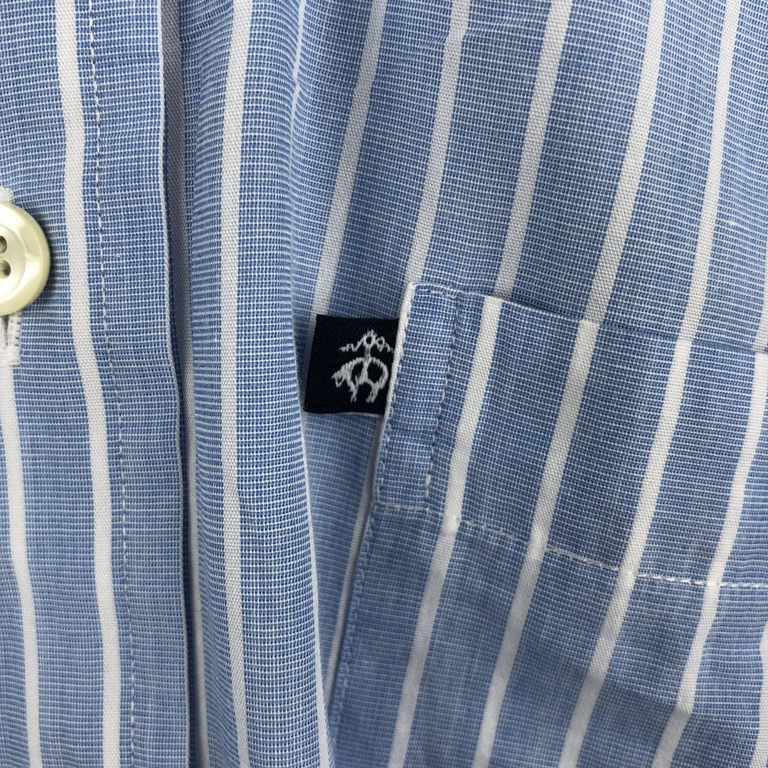 Brooks Brothers 346 Slim Fit Long Sleeve Button-Down Striped Shirt, Men's Size L cotton Blue type light blue Vintage Second Hand