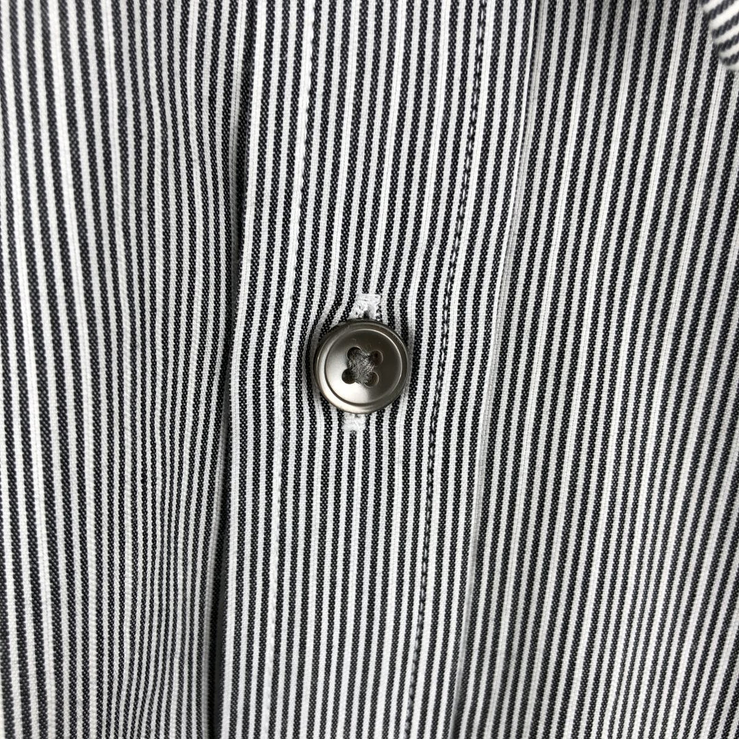 DKNY REFINED FIT Long Sleeve Cotton Striped Shirt, Men's XL cotton white type Vintage Second Hand